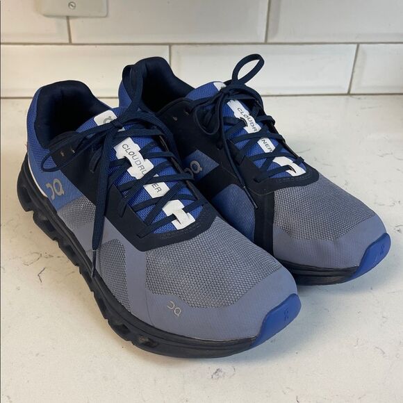 On Running Men\'s Cloudrunner Shoes \'Shale Cobalt\' Size 10.5